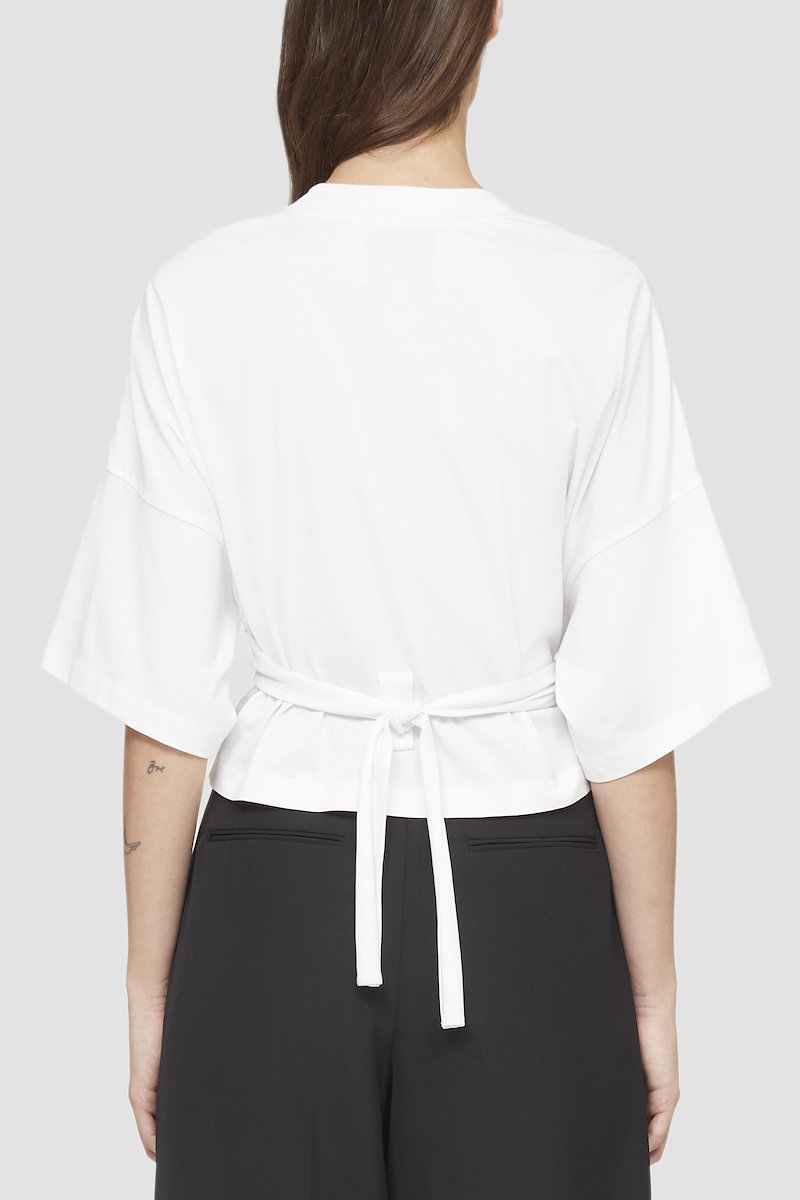 Twisted Tie Back T-Shirt-white #1 Twisted Tie Back T-Shirt, - 5