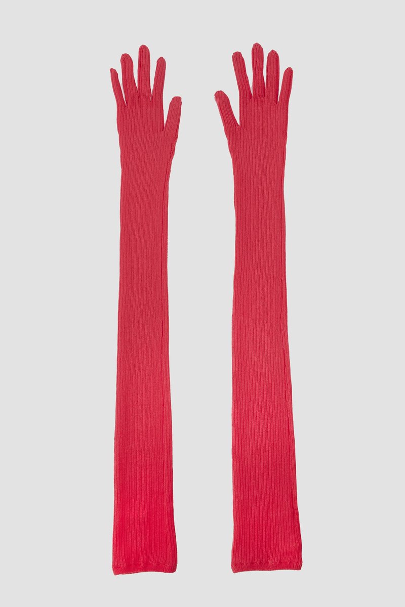 Sheer Rib Gloves-red #0 Sheer Rib Gloves, - 2