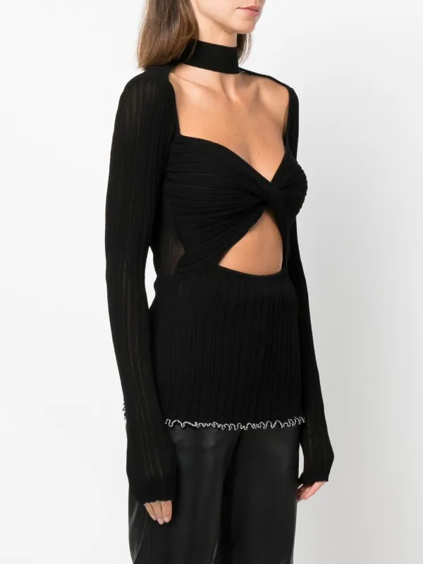 3.1 Phillip Lim cut-out Knitted Top | Black | FARFETCH