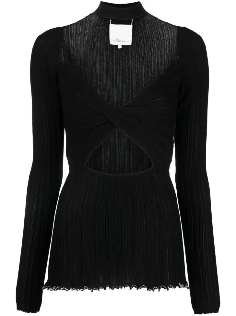 3.1 Phillip Lim top tejido con aberturas
