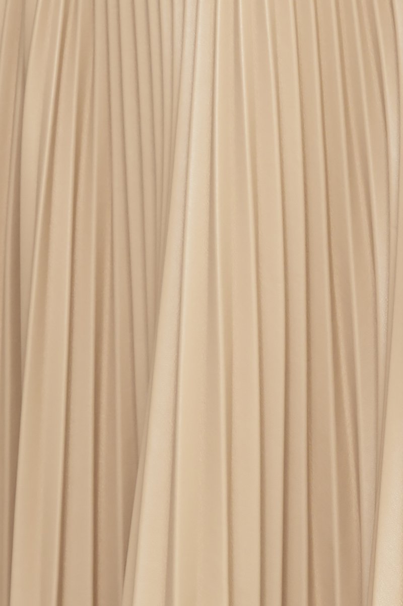 Leather Alternative Asymmetrical Pleated Skirt-neutrals #1 Leather Alternative Asymmetrical Pleated Skirt, - 7