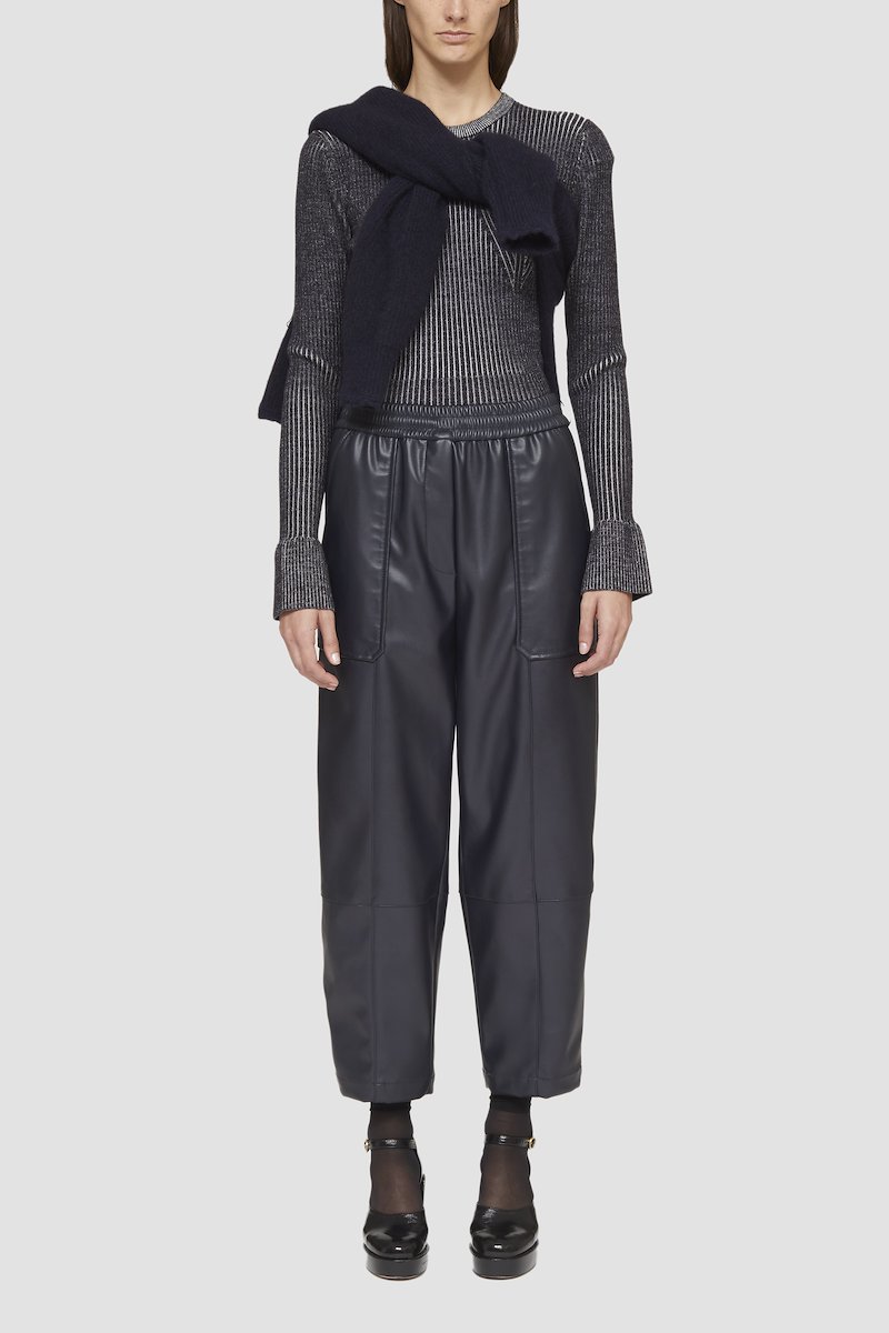 Leather Alternative Pull-On Trouser-blue #0 Leather Alternative Pull-On Trouser, - 2
