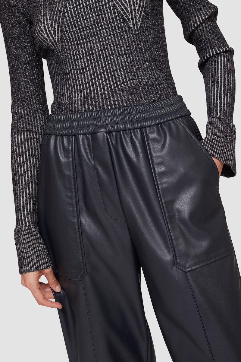 Leather Alternative Pull-On Trouser-blue #1 Leather Alternative Pull-On Trouser, - 5