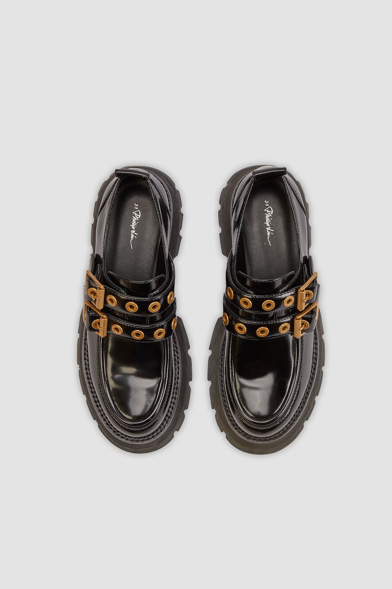 Kate Double Buckle Creeper-black #1 Kate Double Buckle Creeper, - 3