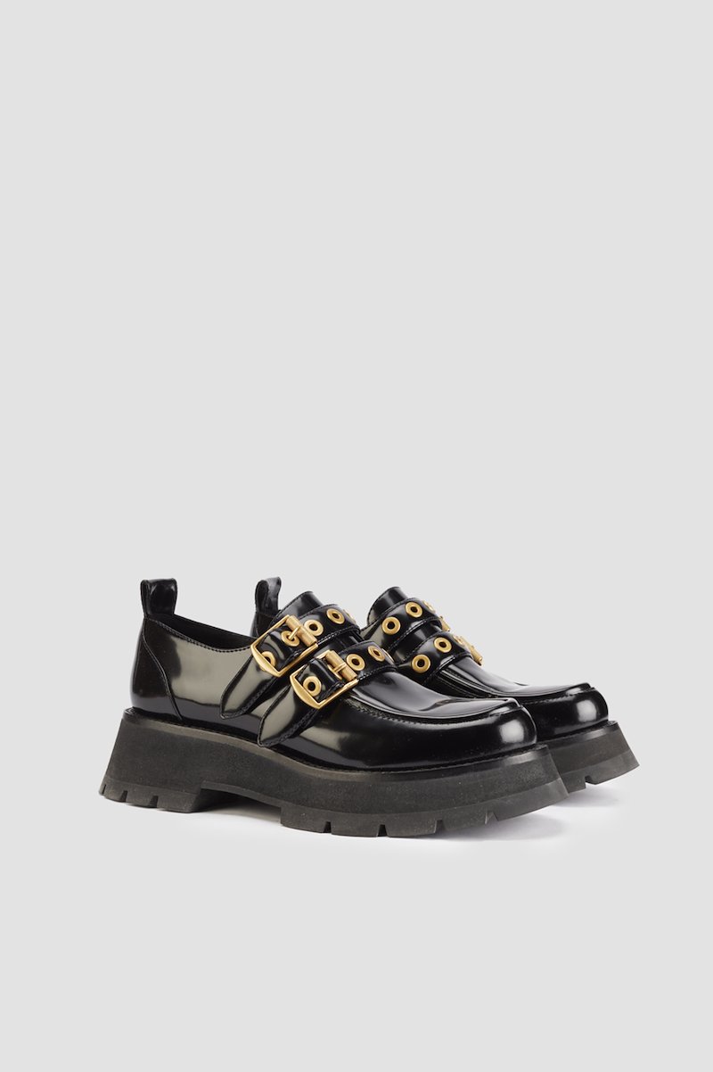 Kate Double Buckle Creeper-black #1 Kate Double Buckle Creeper, - 3