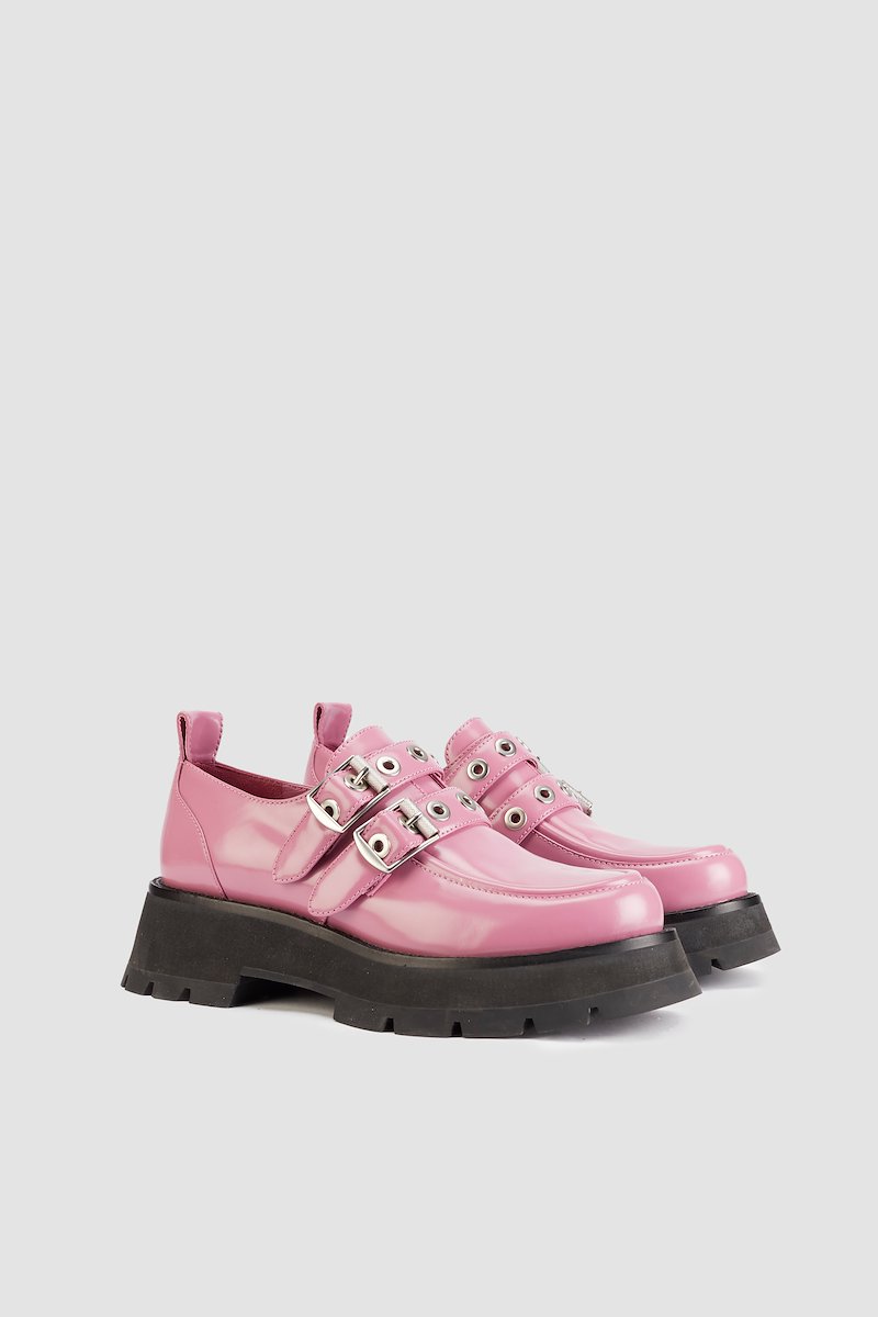 Kate Double Buckle Creeper-pink #1 Kate Double Buckle Creeper, - 1