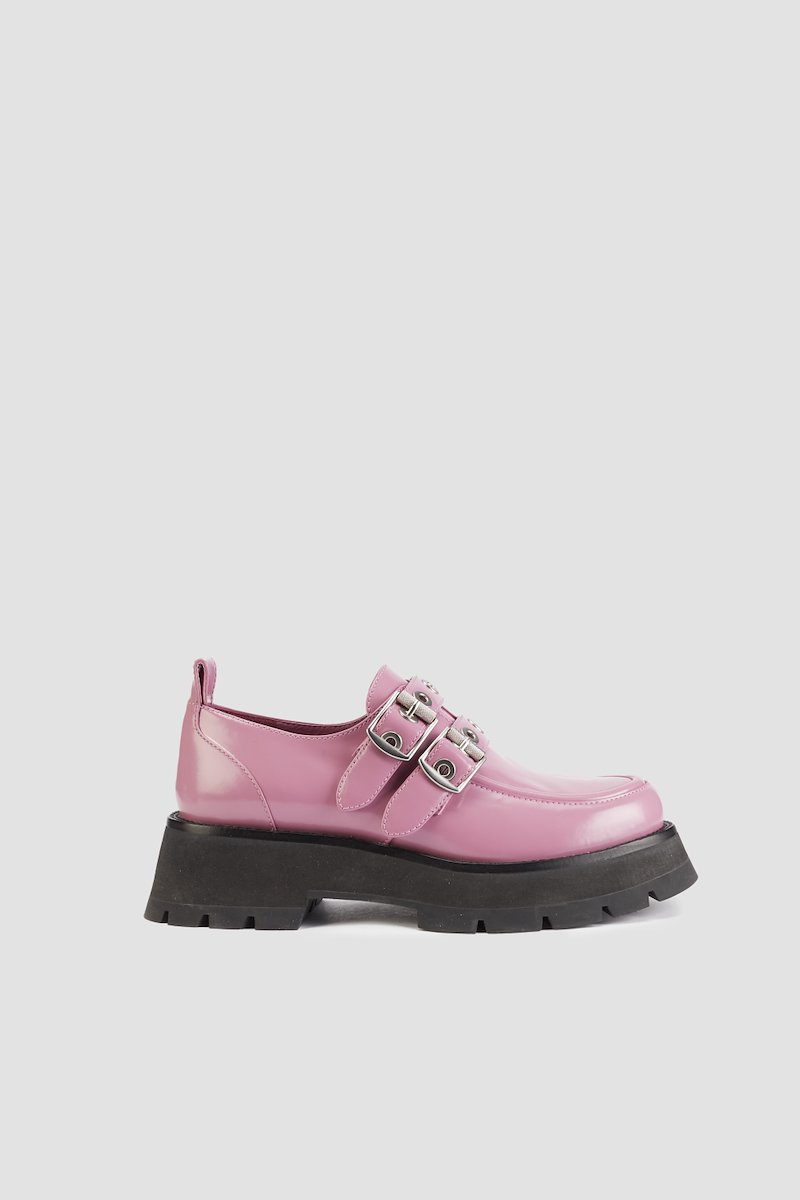 Kate Double Buckle Creeper-pink #0 Kate Double Buckle Creeper, - 0