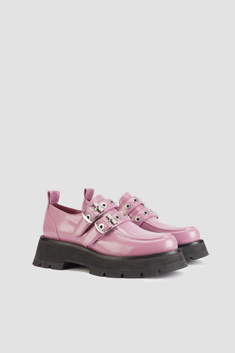 Kate Double Buckle Creeper-pink #1 Kate Double Buckle Creeper, - 3