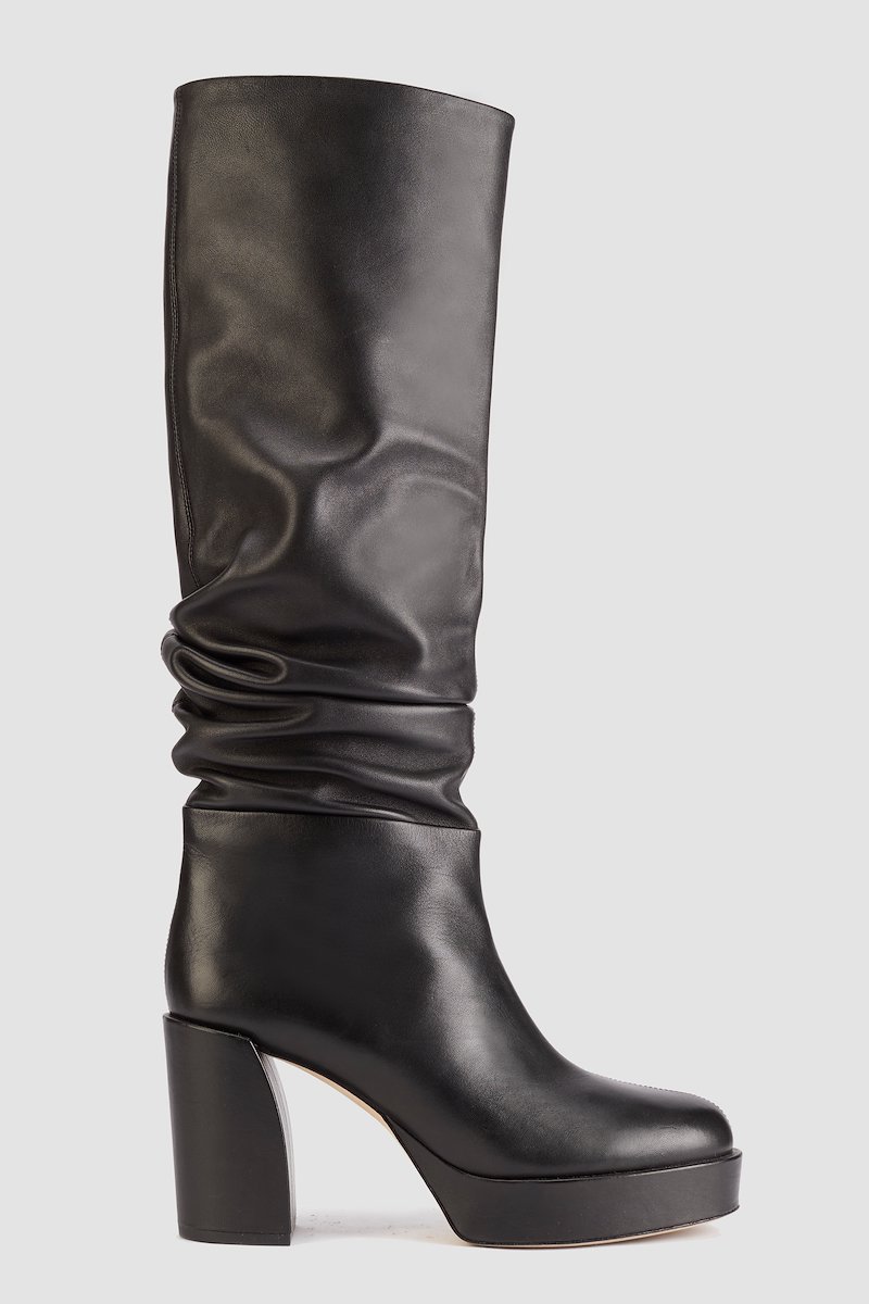 Naomi Platform Slouchy Boot-black #0 Naomi Platform Slouchy Boot, - 0