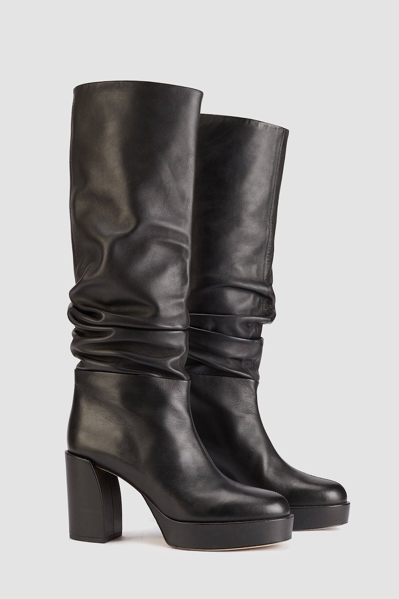 Naomi Platform Slouchy Boot-black #1 Naomi Platform Slouchy Boot, - 1
