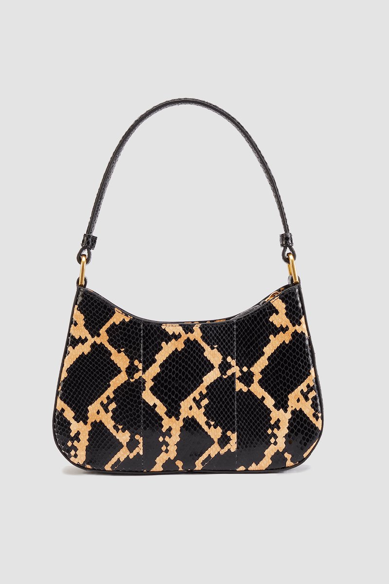 Pashli Shoulder Bag-black #0 Pashli Shoulder Bag, Pashli python-print shoulder bag from 3.1 PHILLIP LIM featuring black, calf leather, all-over python print, single circular top handle, push-lock fastening and engraved logo.- 4