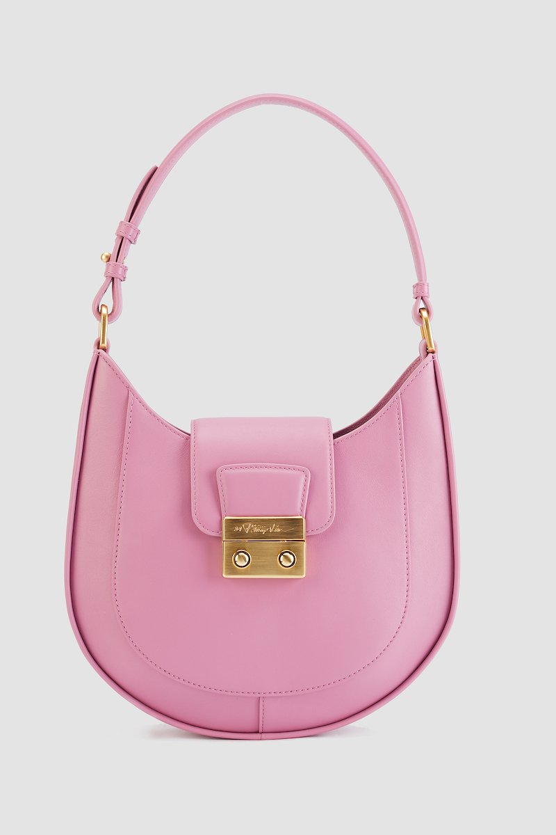 Pashli Modern Hobo-pink #0 Pashli Modern Hobo, Pashli shoulder bag from 3.1 PHILLIP LIM featuring pink, calf leather, push-lock fastening, engraved logo, single circular top handle and front flap closure.- 0