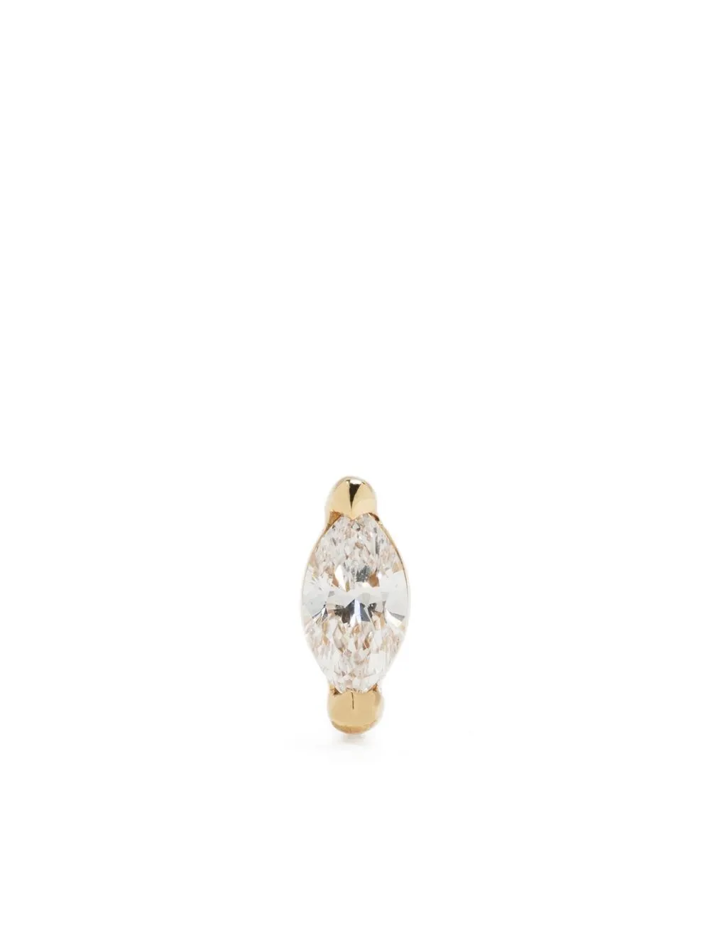 

We by WHITEbIRD 18kt yellow gold marquise diamond stud earring