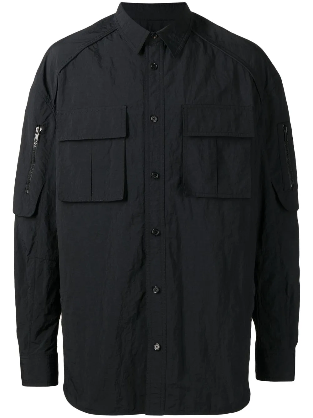 

Juun.J chest flap-pocket detail shirt - Black