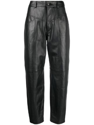 Simonetta Ravizza Asia Tapered Leather Trousers - Farfetch
