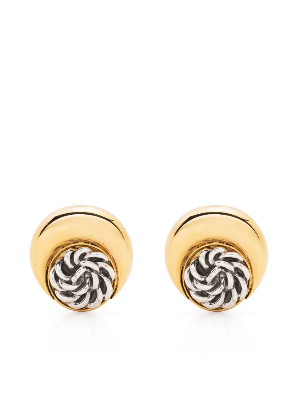 【MARINE SERRE】ゴールドカラー ピアス ムーン イヤリング Marine Serre ムーン ピアス | ゴールドトーン | FARFETCH JP
