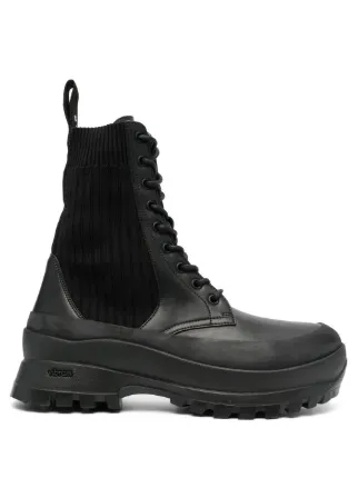 Stella McCartney Trace lace-up Combat Boots | Black | FARFETCH
