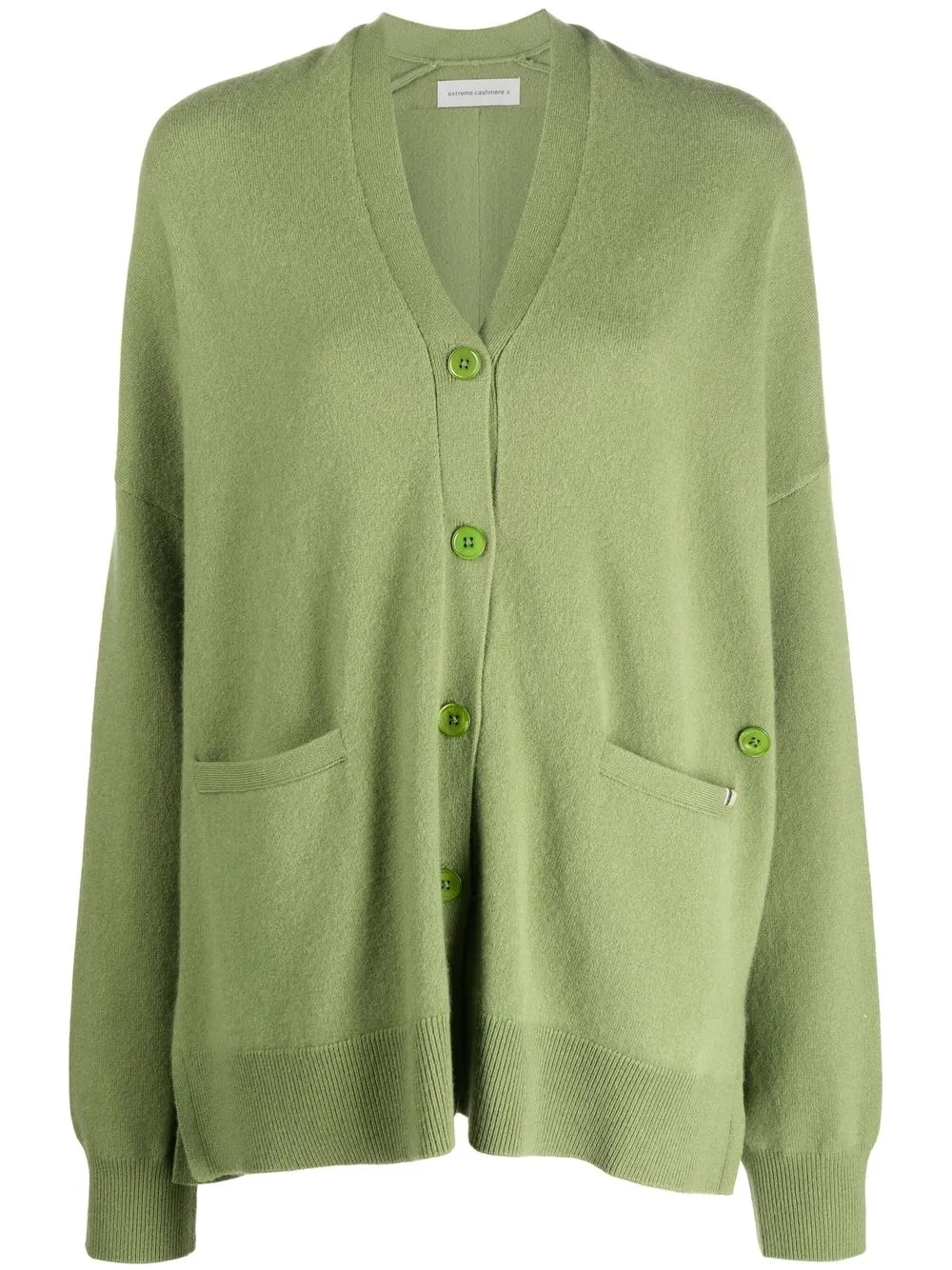 

extreme cashmere button-up knitted cardigan - Green