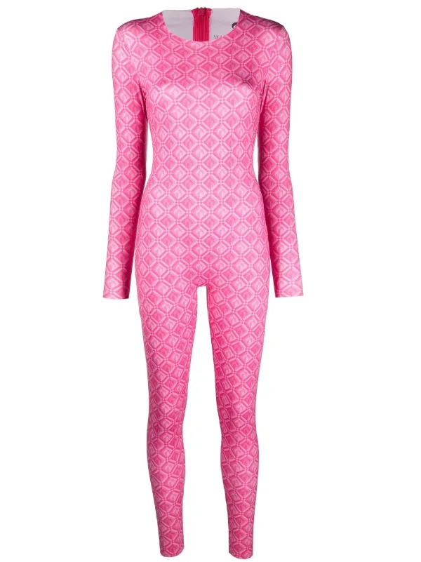 pink giraffe print jumpsuit