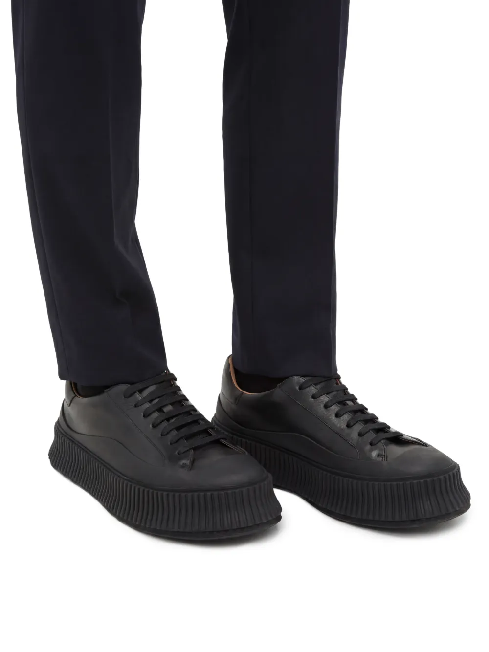  Jil Sander Sneakers Mit Dicker Sohle   Schwarz 