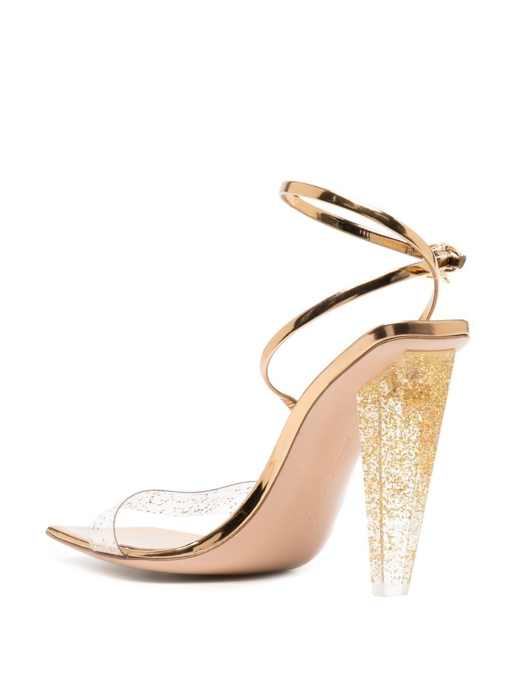 Shop Gianvito Rossi Odyssey 111mm Glitter-embellished Pumps In Gold