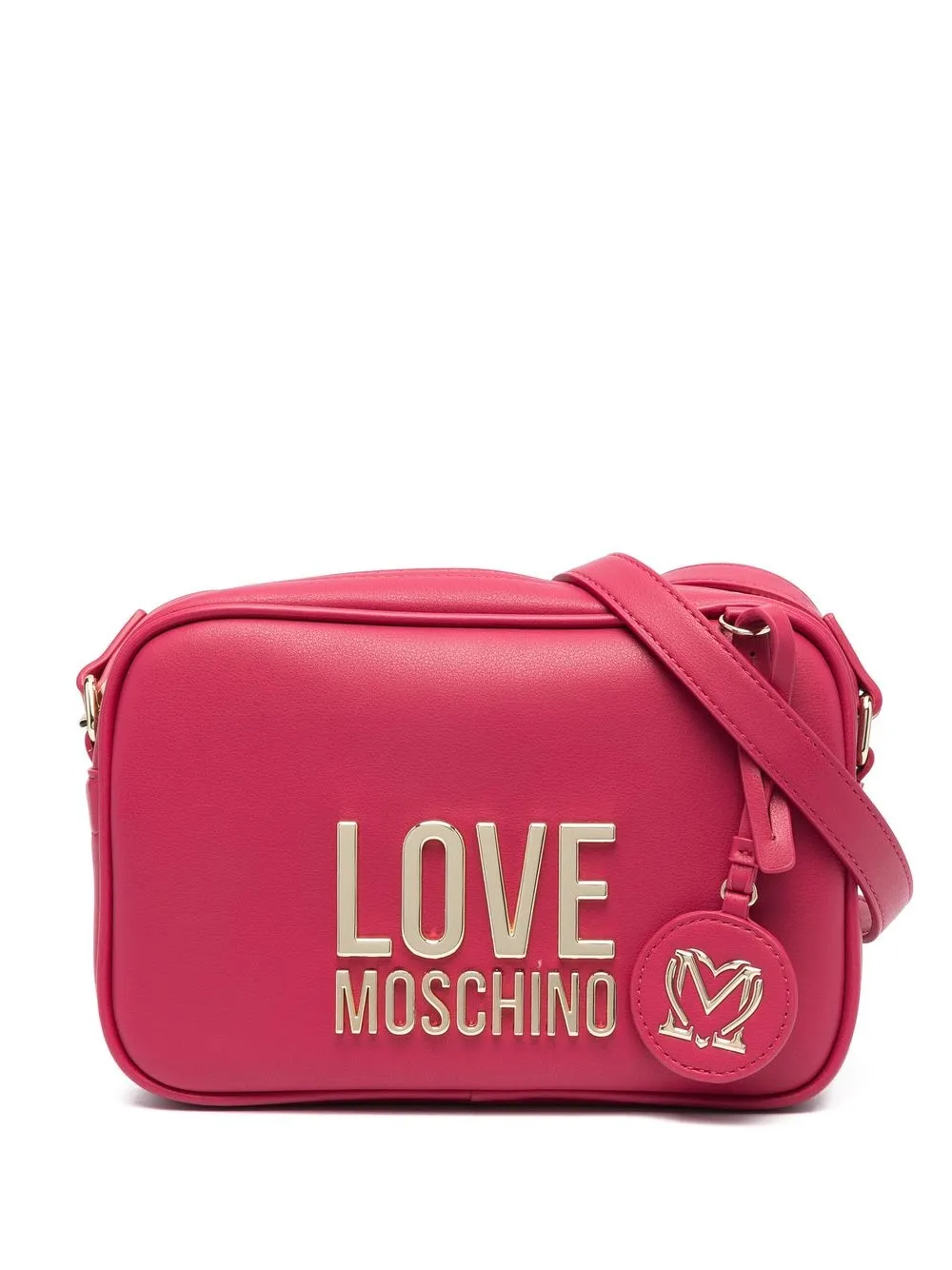 

Love Moschino bolsa crossbody con placa del logo - Rosado