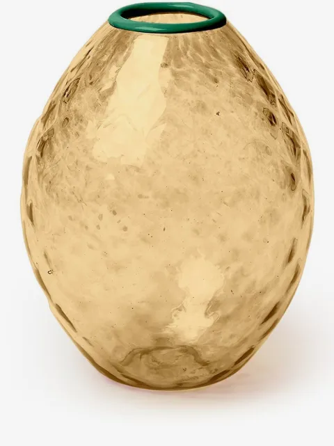 La DoubleJ Big Egg contrast-trim glass vase