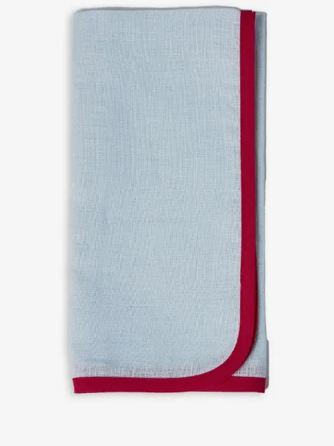 La DoubleJ contrast trimming napkin two-piece set