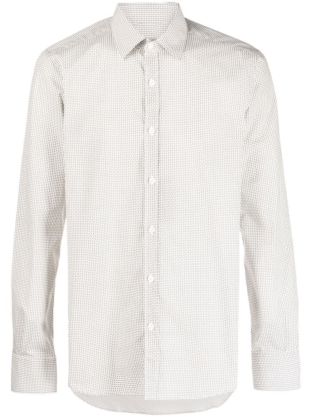 

Canali camisa con estampado geométrico - Blanco