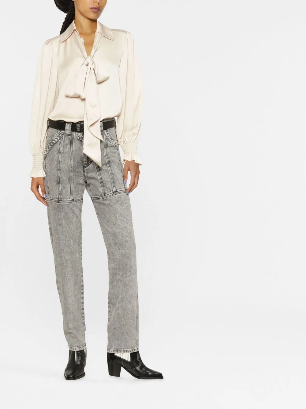 See by Chloé Blouse met striksluiting - Beige