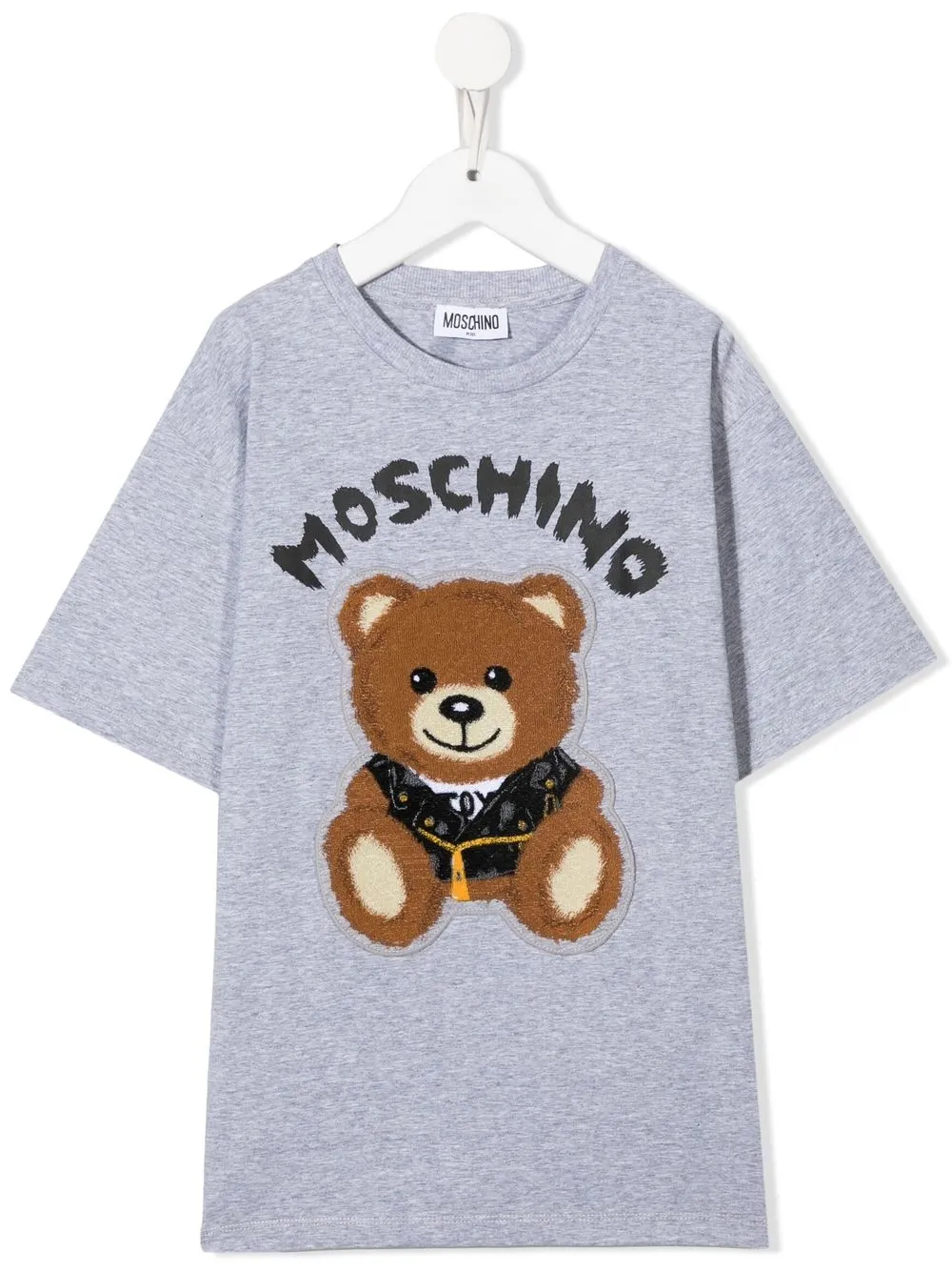 

Moschino Kids playera con parche Teddy Bear - Gris