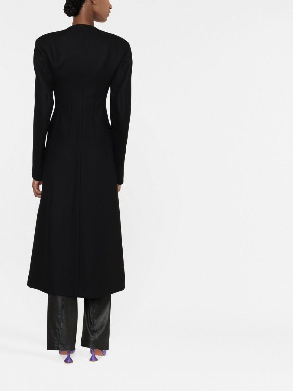 The Attico V neck Long Coat Farfetch