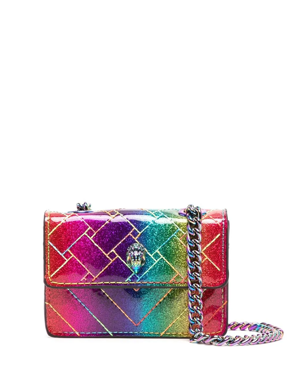 MICRO KENSINGTON Metallic Quilted Micro Multi Way Bag by KURT GEIGER LONDON