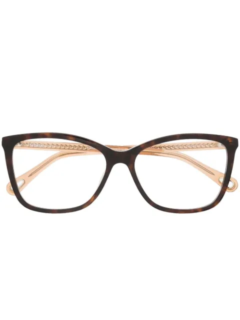 Chloé Eyewear tortoiseshell square-frame glasses