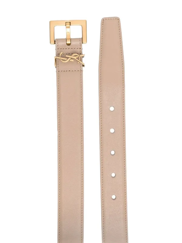 YSL ベルト モノグラム モノグラム” ナローベルト（スクエアバックル/ラッカードレザー