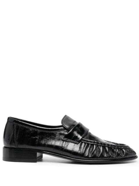 The Row slip-on leather loafers 