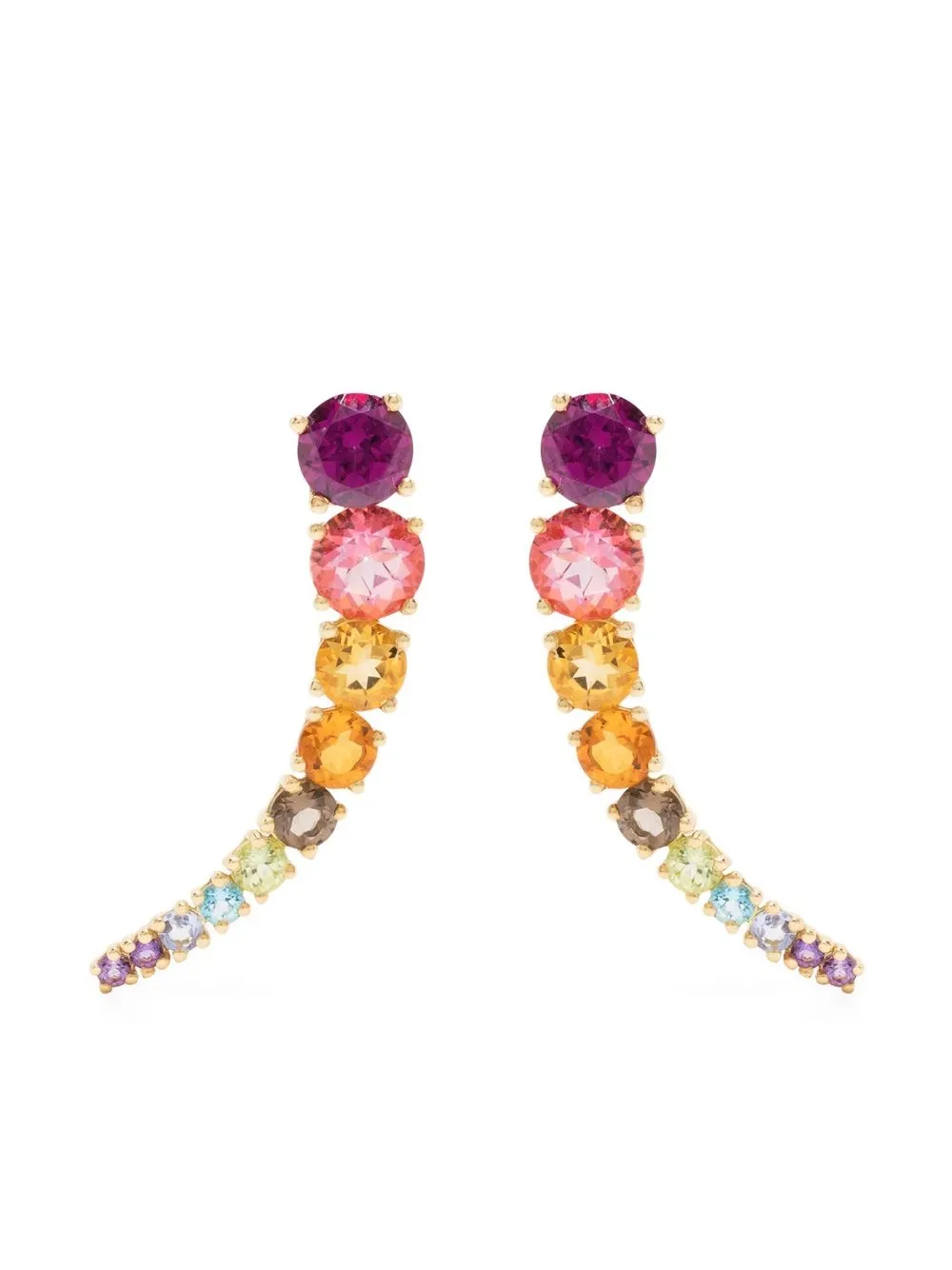 Brumani boucles d'oreilles en or 18ct serties de pierres