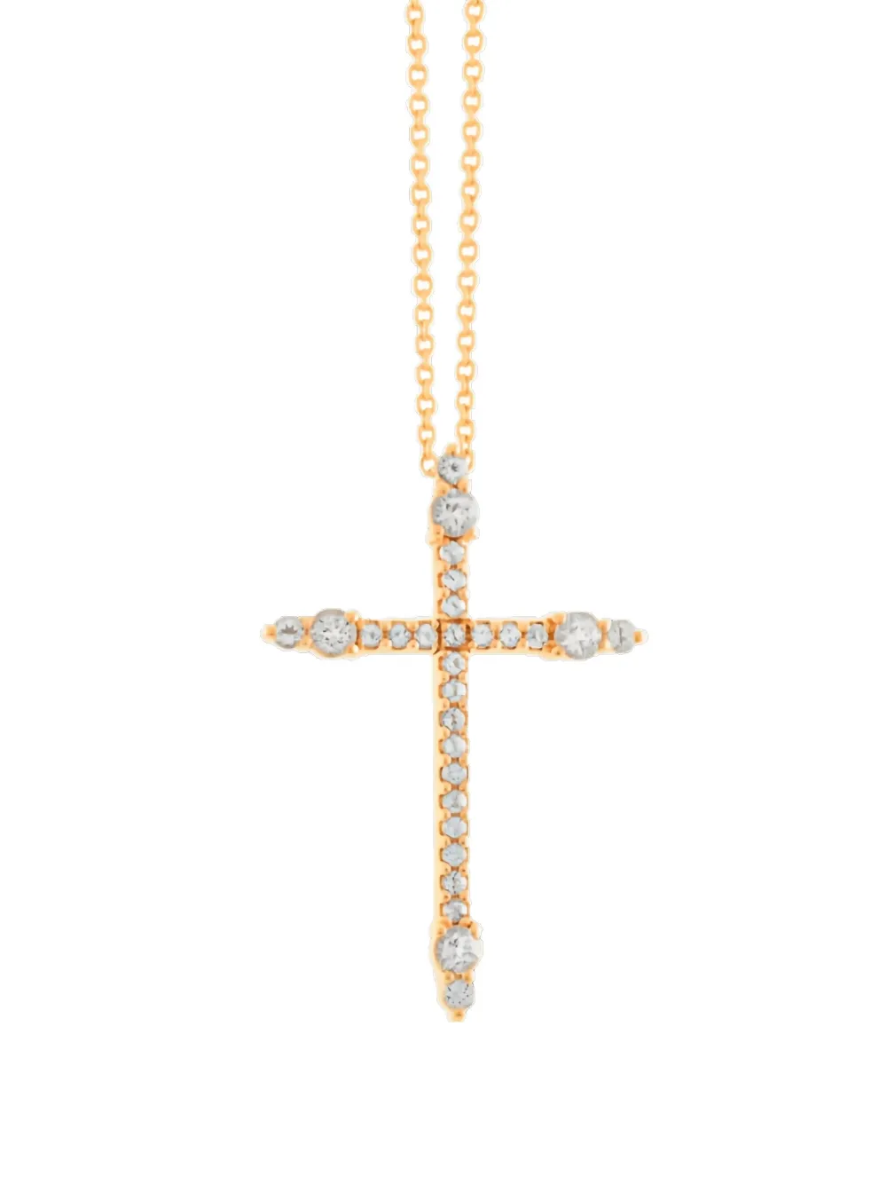 Brumani 18K rose-gold cross-pendant necklaces - Gelb