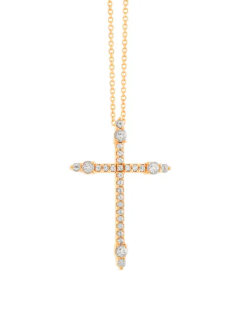 Brumani 18K rose-gold cross-pendant necklaces