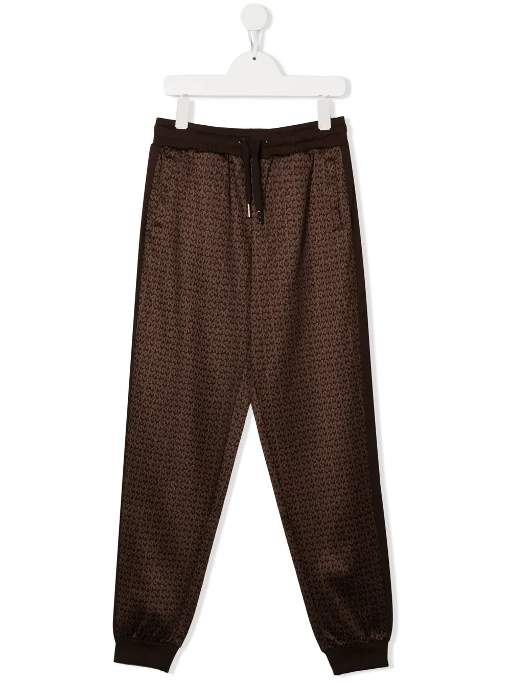 

Michael Kors Kids TEEN monogram-print track pants - Brown
