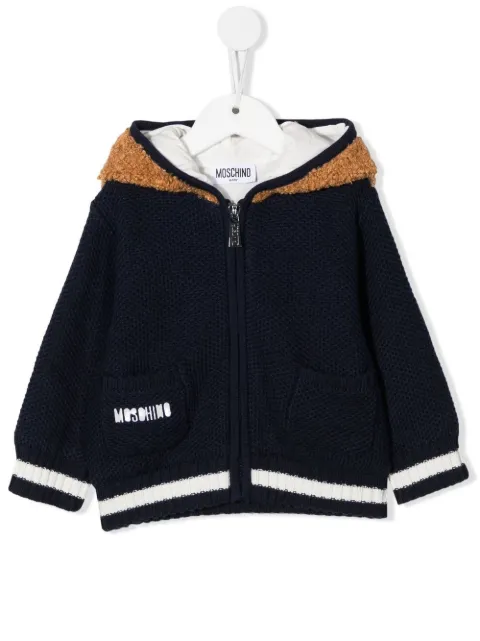 Moschino Kids Teddy Bear-motif zip-up jacket