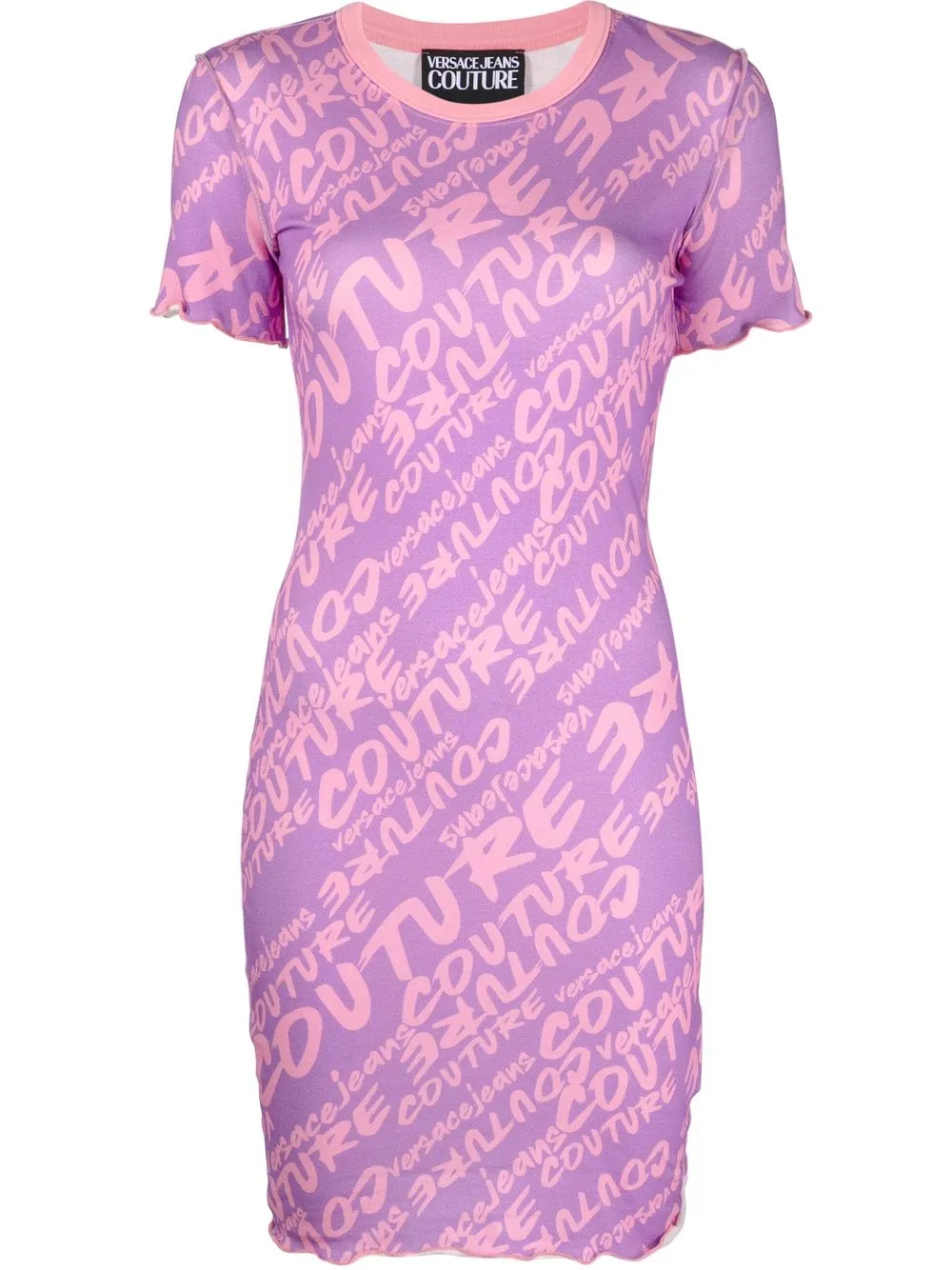 

Versace Jeans Couture logo print T-shirt - Purple