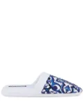 Dolce & Gabbana Barocco-print terry-cloth slippers - White