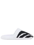 Dolce & Gabbana zebra-print terry slippers - White