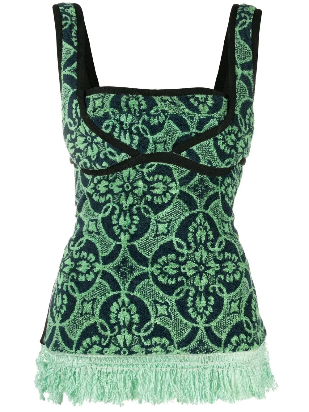 

Marine Serre geometric-print apron-style top - Green