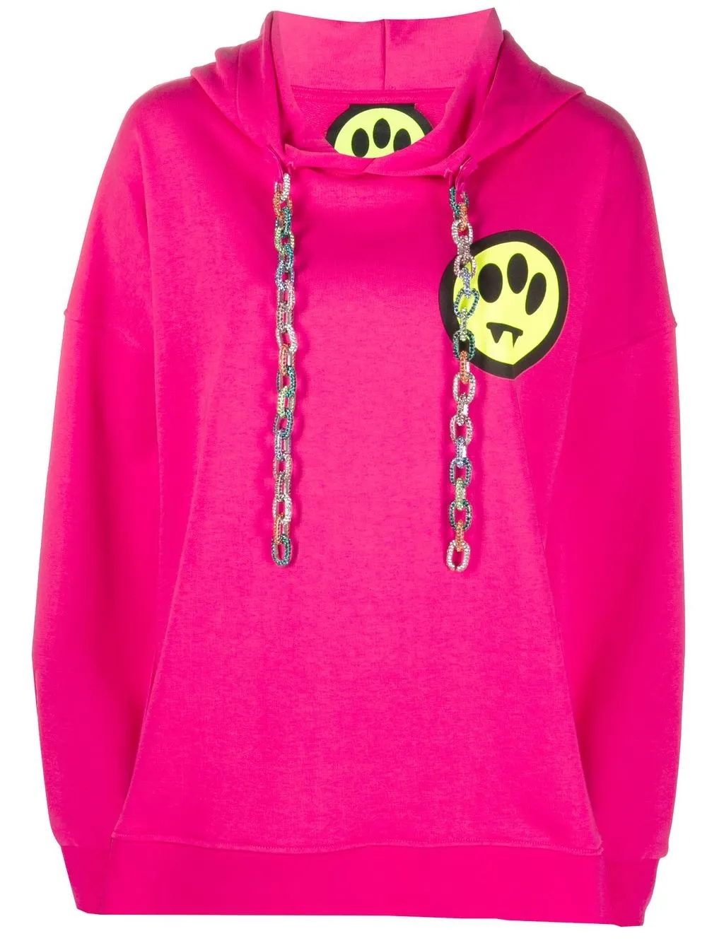 

BARROW logo-patch pullover hoodie - Pink