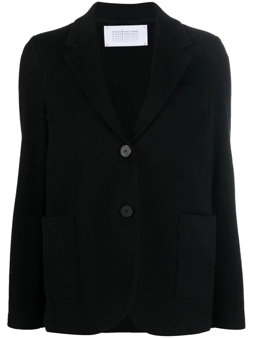 

Harris Wharf London blazer con solapa de muesca y botones - Negro