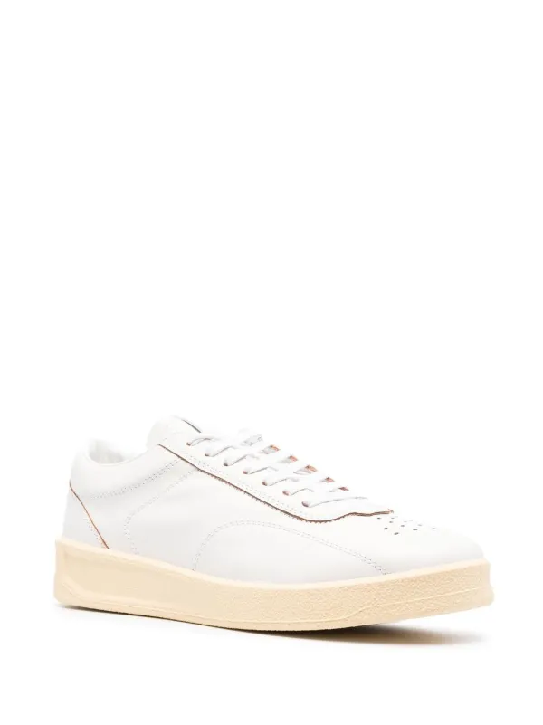 Jil Sander レースアップ レザースニーカー | ホワイト | FARFETCH JP