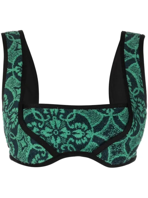 Marine Serre Oriental Towels cropped top