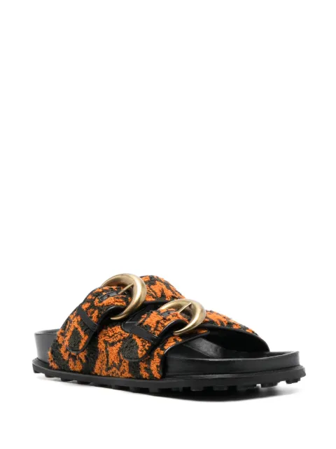 Marine Serre Oriental Towels sandals F069SS23WWOVCO0005 - 1